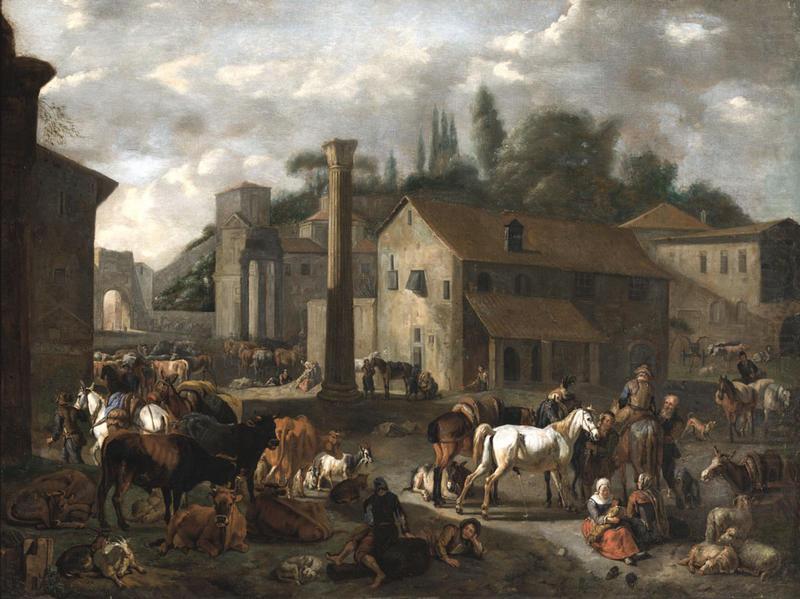 Peter van Bloemen Livestock Market china oil painting image